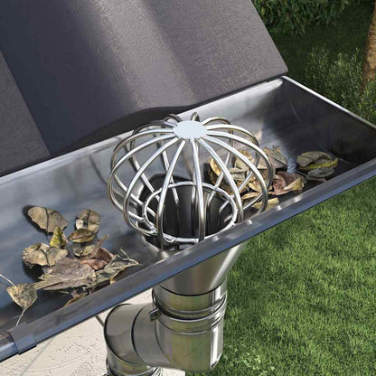 vidaXL Gutter Leaf Guard 2 pcs Silver 75 mm Stainless Steel