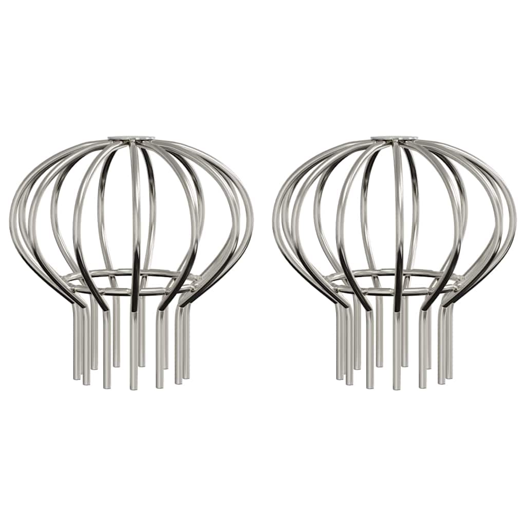 vidaXL Gutter Leaf Guard 2 pcs Silver 75 mm Stainless Steel