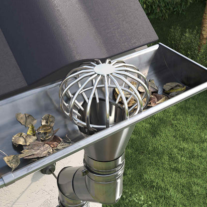 vidaXL Gutter Leaf Guard 8 pcs Silver 110 mm Stainless Steel