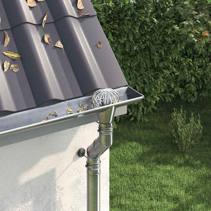 vidaXL Gutter Leaf Guard 8 pcs Silver 110 mm Stainless Steel