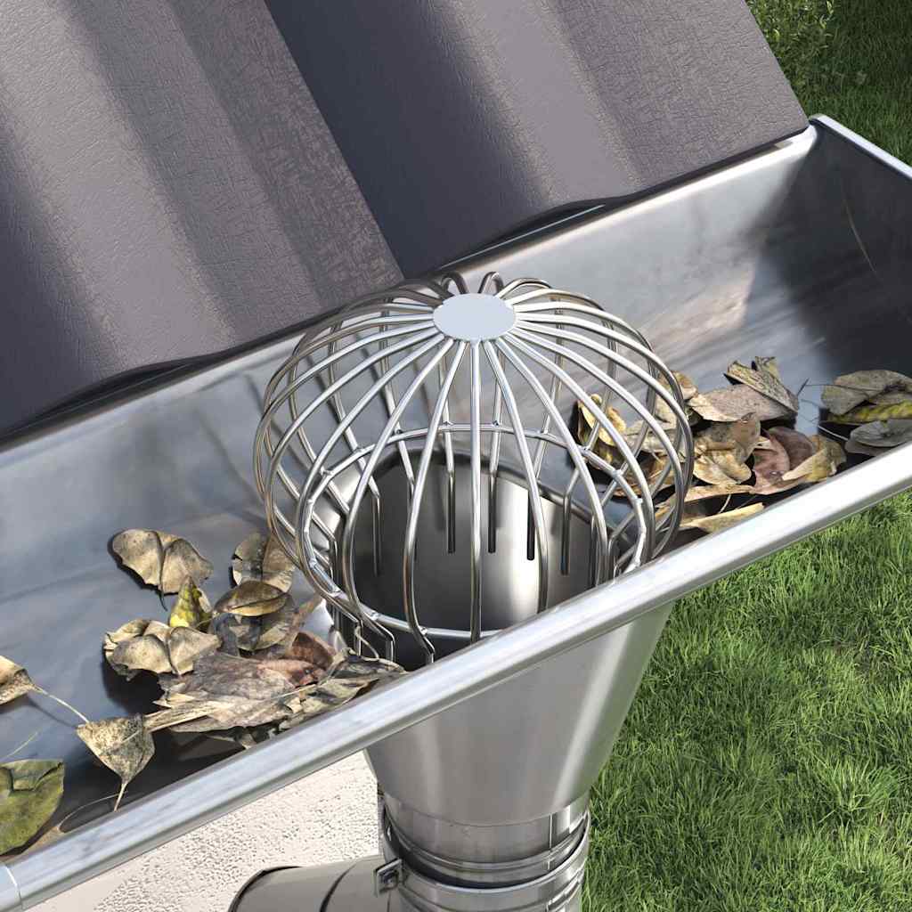vidaXL Gutter Leaf Guard 2 pcs Silver 160 mm Stainless Steel