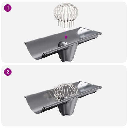 vidaXL Gutter Leaf Guard 2 pcs Silver 160 mm Stainless Steel