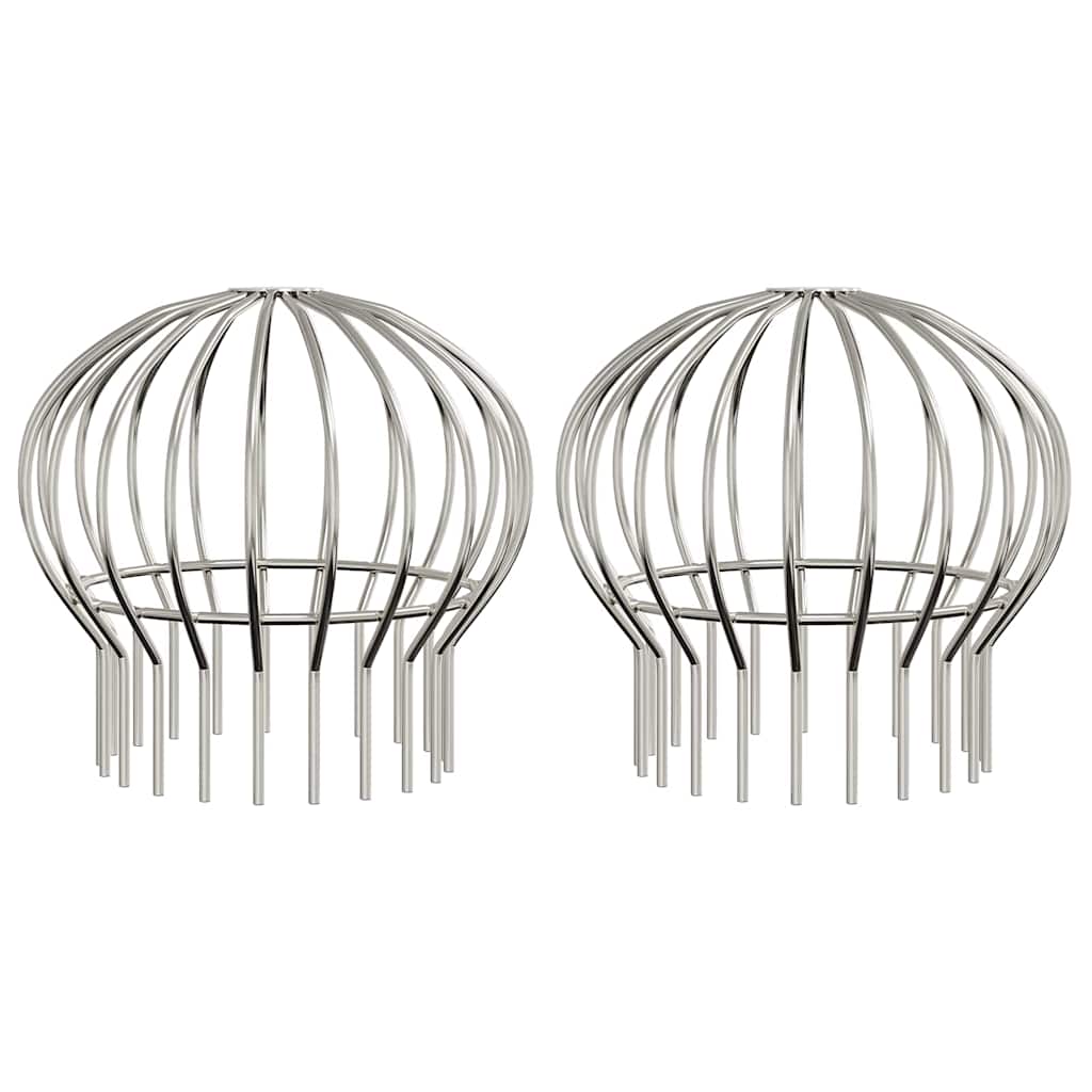 vidaXL Gutter Leaf Guard 2 pcs Silver 160 mm Stainless Steel