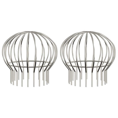 vidaXL Gutter Leaf Guard 2 pcs Silver 160 mm Stainless Steel