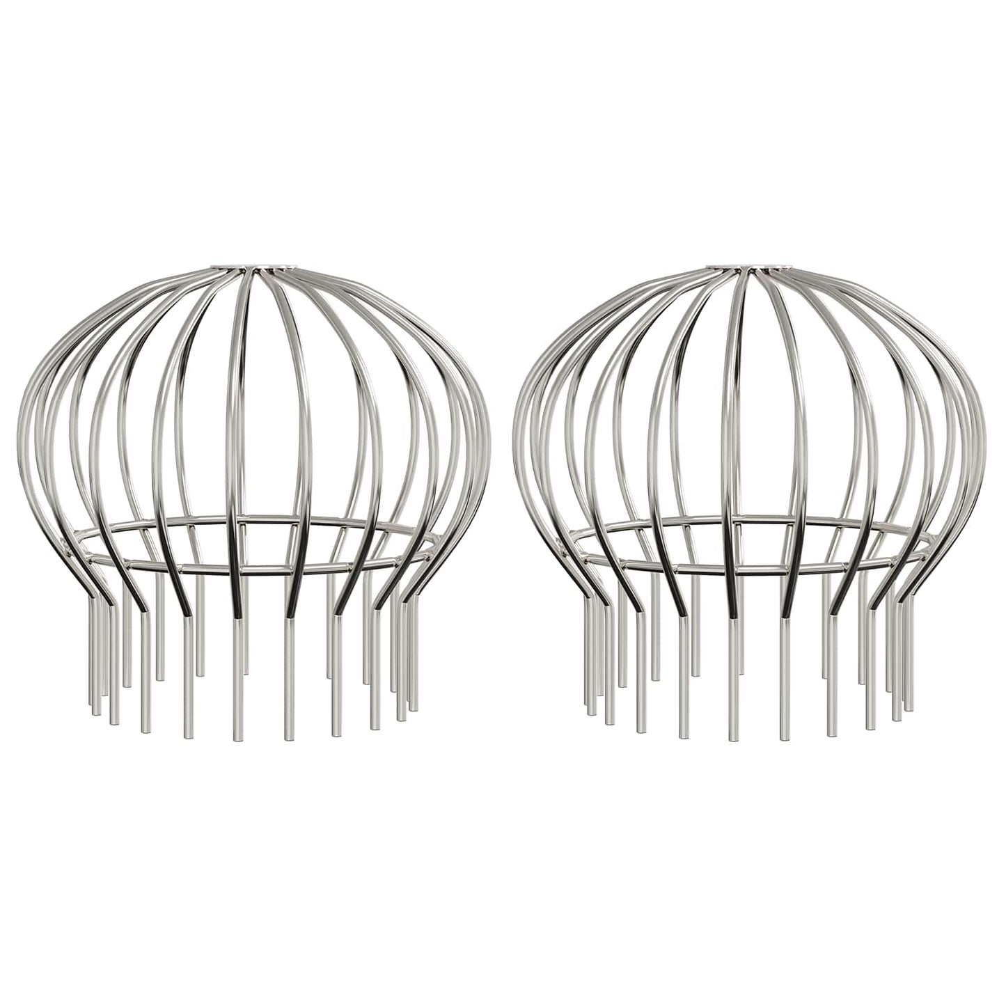 vidaXL Gutter Leaf Guard 2 pcs Silver 200 mm Stainless Steel