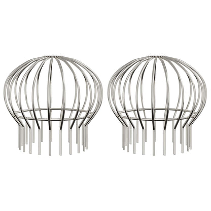 vidaXL Gutter Leaf Guard 2 pcs Silver 200 mm Stainless Steel
