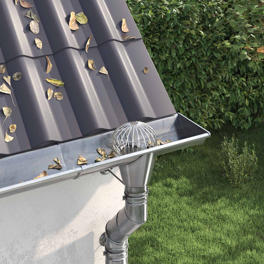 vidaXL Gutter Leaf Guard 8 pcs Silver 200 mm Stainless Steel