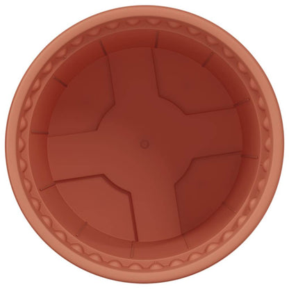 vidaXL Round Flower Pot 6 pcs Brick Red Ø 12.5 x 10 cm Plastic