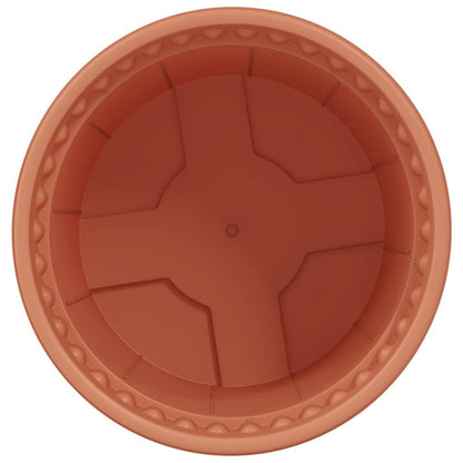 vidaXL Round Flower Pot 6 pcs Brick Red Ø 15 x 12 cm Plastic