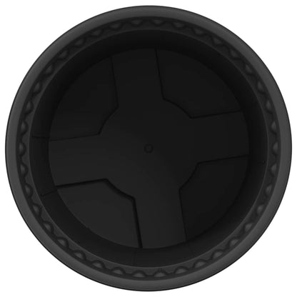 vidaXL Round Flower Pot 6 pcs Black Ø 12.5 x 10 cm Plastic