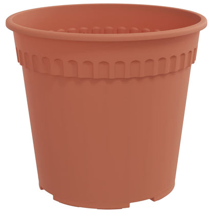 vidaXL Round Flower Pot 24 pcs Brick Red Ø 19 x 16 cm Plastic