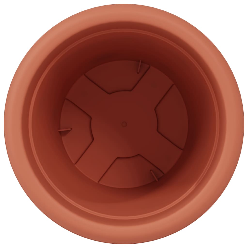 vidaXL Round Flower Pot 6 pcs Brick Red Ø 30 x 25 cm Plastic