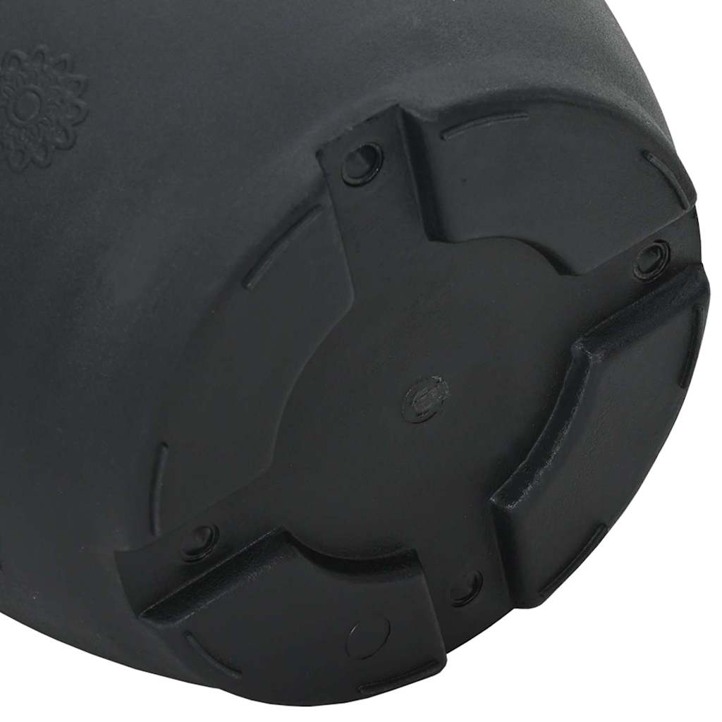 vidaXL Round Flower Pot 6 pcs Black Ø 34 x 28 cm Plastic