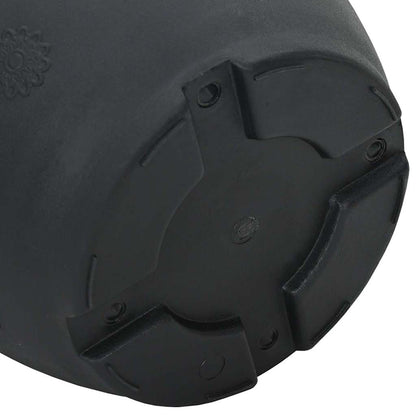 vidaXL Round Flower Pot 6 pcs Black Ø 34 x 28 cm Plastic