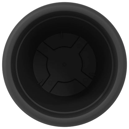 vidaXL Round Flower Pot 6 pcs Black Ø 39 x 32 cm Plastic