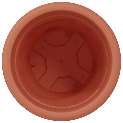 vidaXL Round Flower Pot 24 pcs Brick Red Ø 22 x 18 cm Plastic
