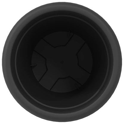 vidaXL Round Flower Pot 24 pcs Black Ø 22 x 18 cm Plastic