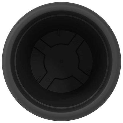 vidaXL Round Flower Pot 24 pcs Black Ø 34 x 28 cm Plastic