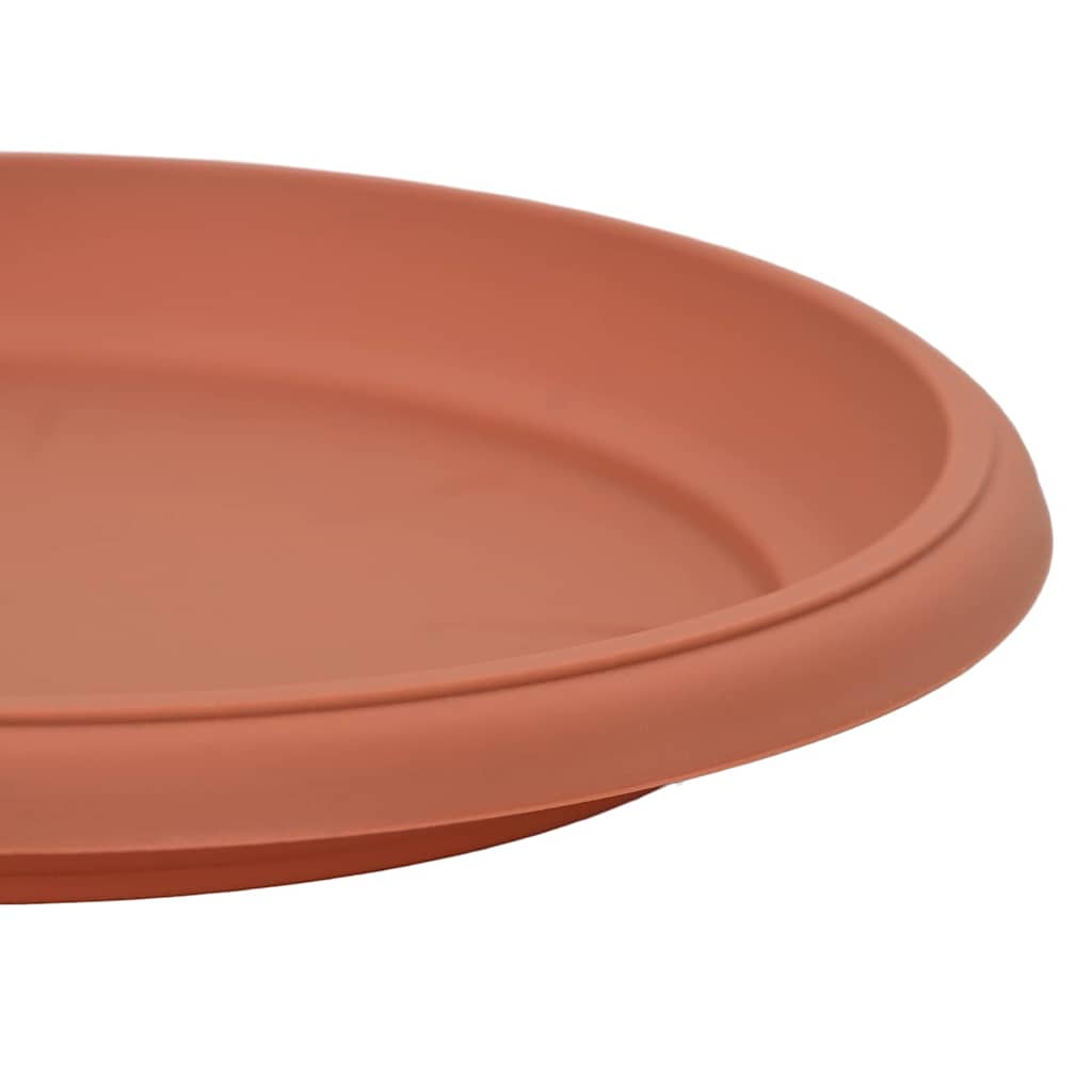 vidaXL Round Flower Tray 6 pcs Brick Red Ø 17.5 x 2 cm Plastic