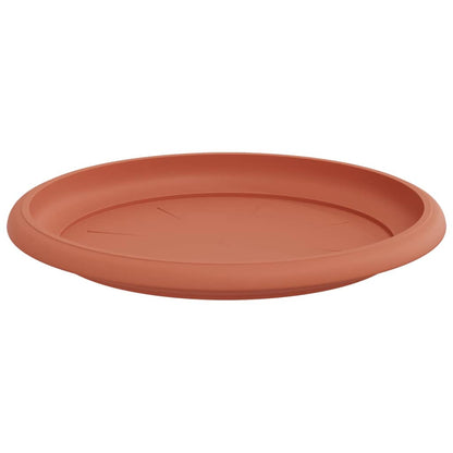vidaXL Round Flower Tray 6 pcs Brick Red Ø 17.5 x 2 cm Plastic