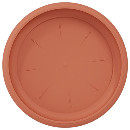 vidaXL Round Flower Tray 6 pcs Brick Red Ø 17.5 x 2 cm Plastic