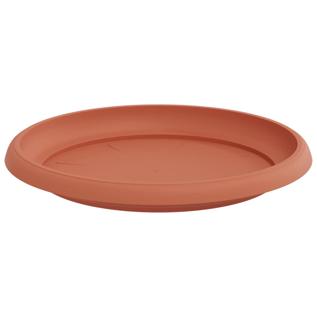 vidaXL Round Flower Tray 6 pcs Brick Red Ø 21.5 x 2.5 cm Plastic