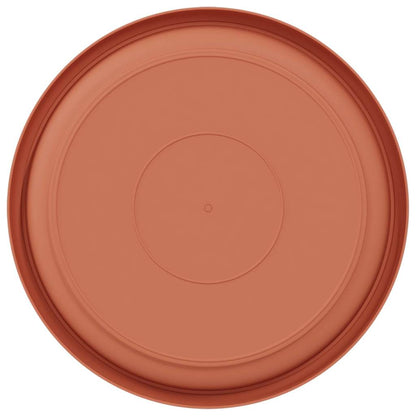 vidaXL Round Flower Tray 6 pcs Brick Red Ø 21.5 x 2.5 cm Plastic