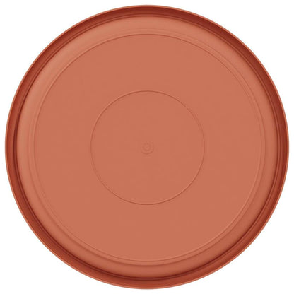 vidaXL Round Flower Tray 6 pcs Brick Red Ø 27 x 2.5 cm Plastic