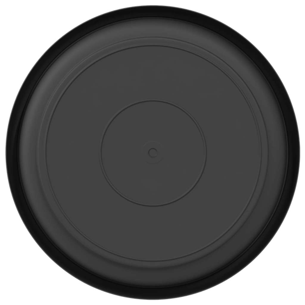 vidaXL Round Flower Tray 6 pcs Black Ø 17.5 x 2 cm Plastic