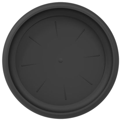 vidaXL Round Flower Tray 6 pcs Black Ø 17.5 x 2 cm Plastic