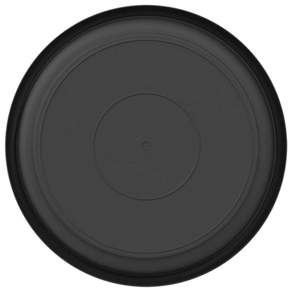 vidaXL Round Flower Tray 6 pcs Black Ø 19 x 2 cm Plastic