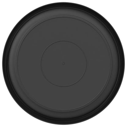 vidaXL Round Flower Tray 6 pcs Black Ø 21.5 x 2.5 cm Plastic