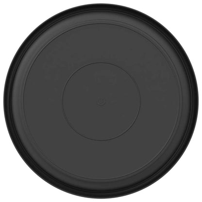 vidaXL Round Flower Tray 6 pcs Black Ø 27 x 2.5 cm Plastic