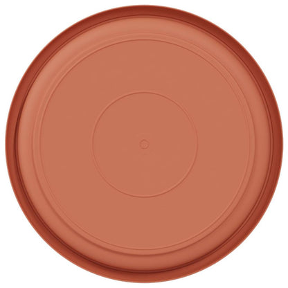 vidaXL Round Flower Tray 24 pcs Brick Red Ø 19 x 2 cm Plastic