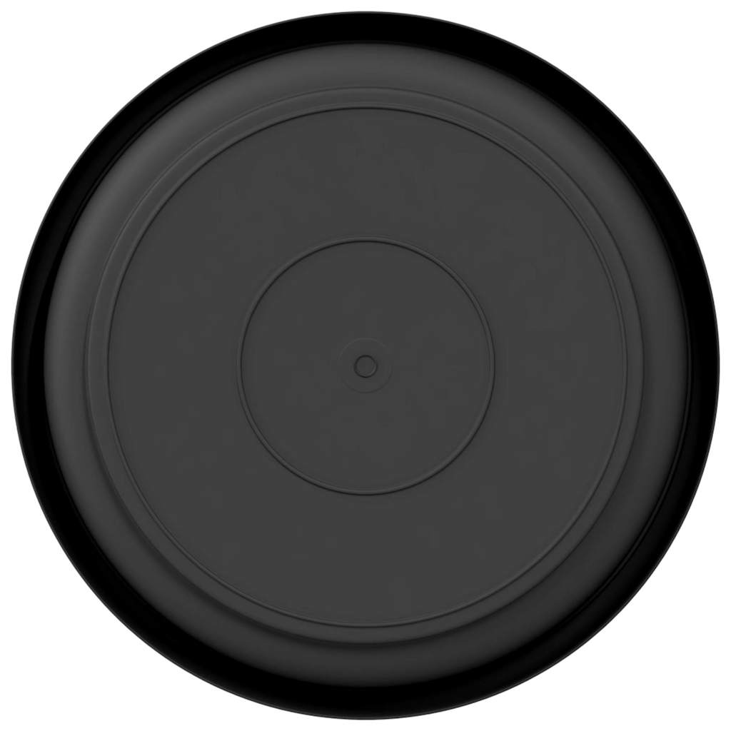 vidaXL Round Flower Tray 24 pcs Black Ø 14 x 2 cm Plastic