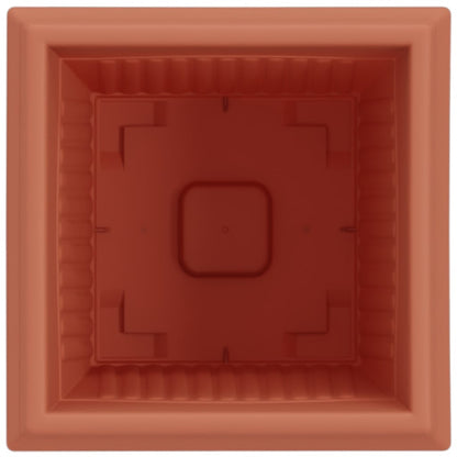 vidaXL Square Flower Pot 6 pcs Brick Red 16 x 16 x 14 cm Plastic