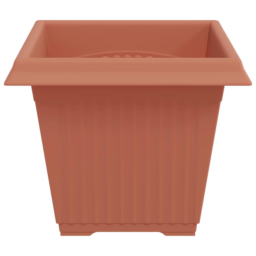 vidaXL Square Flower Pot 6 pcs Brick Red 38 x 38 x 30 cm Plastic
