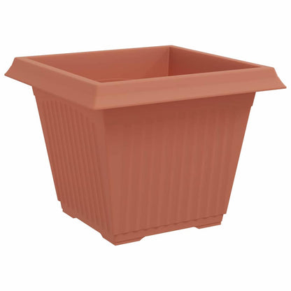 vidaXL Square Flower Pot 6 pcs Brick Red 43 x 43 x 33.5 cm Plastic