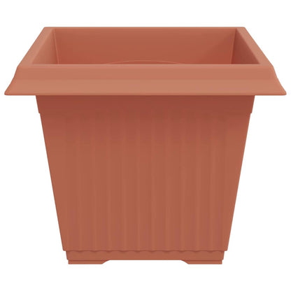 vidaXL Square Flower Pot 6 pcs Brick Red 43 x 43 x 33.5 cm Plastic