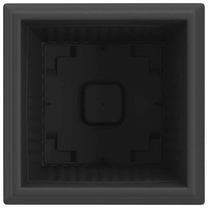 vidaXL Square Flower Pot 6 pcs Black 20 x 20 x 16 cm Plastic