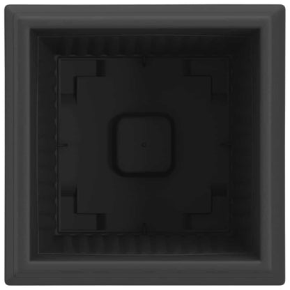 vidaXL Square Flower Pot 6 pcs Black 23 x 23 x 17.5 cm Plastic