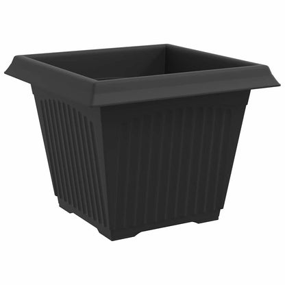 vidaXL Square Flower Pot 6 pcs Black 28.5 x 28.5 x 22 cm Plastic
