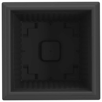 vidaXL Square Flower Pot 6 pcs Black 28.5 x 28.5 x 22 cm Plastic