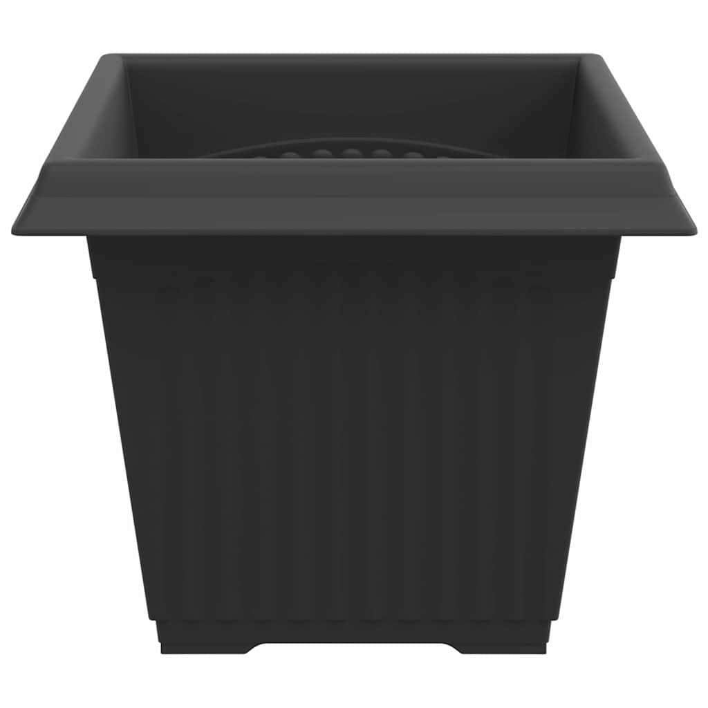 vidaXL Square Flower Pot 6 pcs Black 33 x 33 x 26 cm Plastic