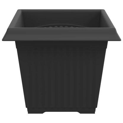 vidaXL Square Flower Pot 6 pcs Black 33 x 33 x 26 cm Plastic