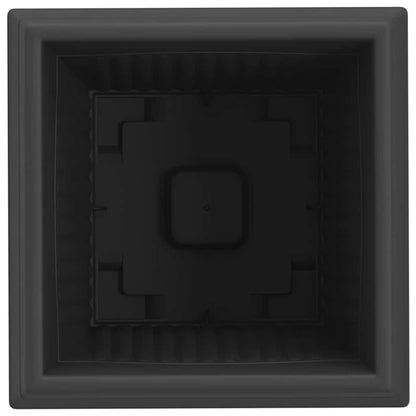 vidaXL Square Flower Pot 6 pcs Black 38 x 38 x 30 cm Plastic