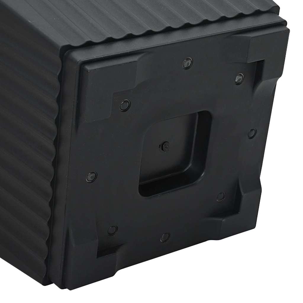 vidaXL Square Flower Pot 6 pcs Black 43 x 43 x 33.5 cm Plastic