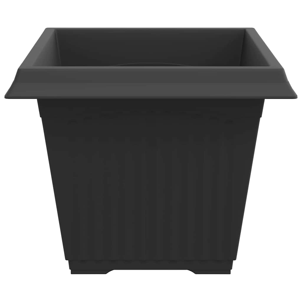 vidaXL Square Flower Pot 6 pcs Black 43 x 43 x 33.5 cm Plastic