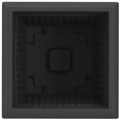 vidaXL Square Flower Pot 6 pcs Black 43 x 43 x 33.5 cm Plastic