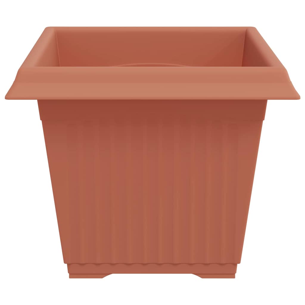 vidaXL Square Flower Pot 24 pcs Brick Red 28.5 x 28.5 x 22 cm Plastic